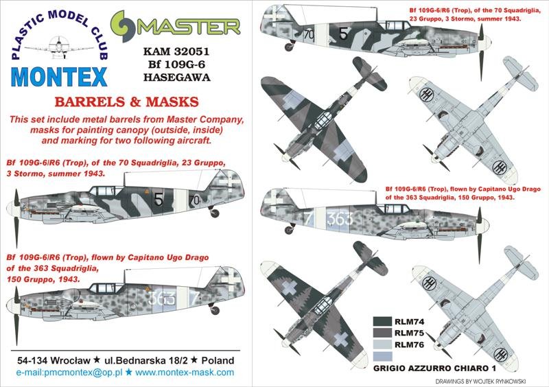 Montex KAM32051 Bf-109G6 (Italie) 1/32