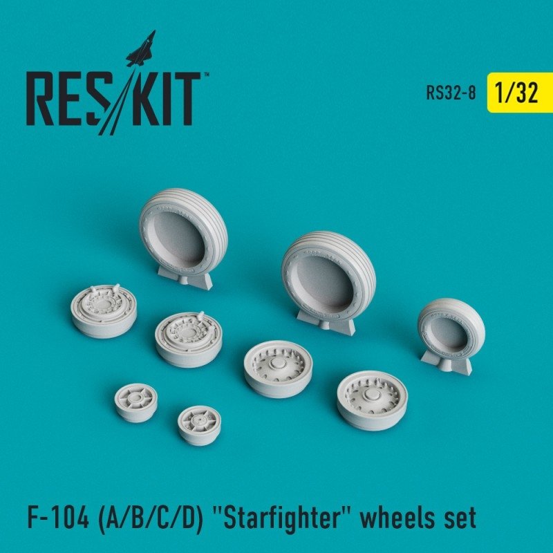 RESKIT RS32-0008 F-104 (A/B/C/D) &amp;quot;Starfighter&amp;quot; wheels set 1/32