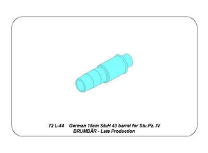 Aber 72L-44 German 15cm StuH 43 Barrel for Stu.Pz. IV BRUMBAR – middle/late version 1/72 – Bild 5