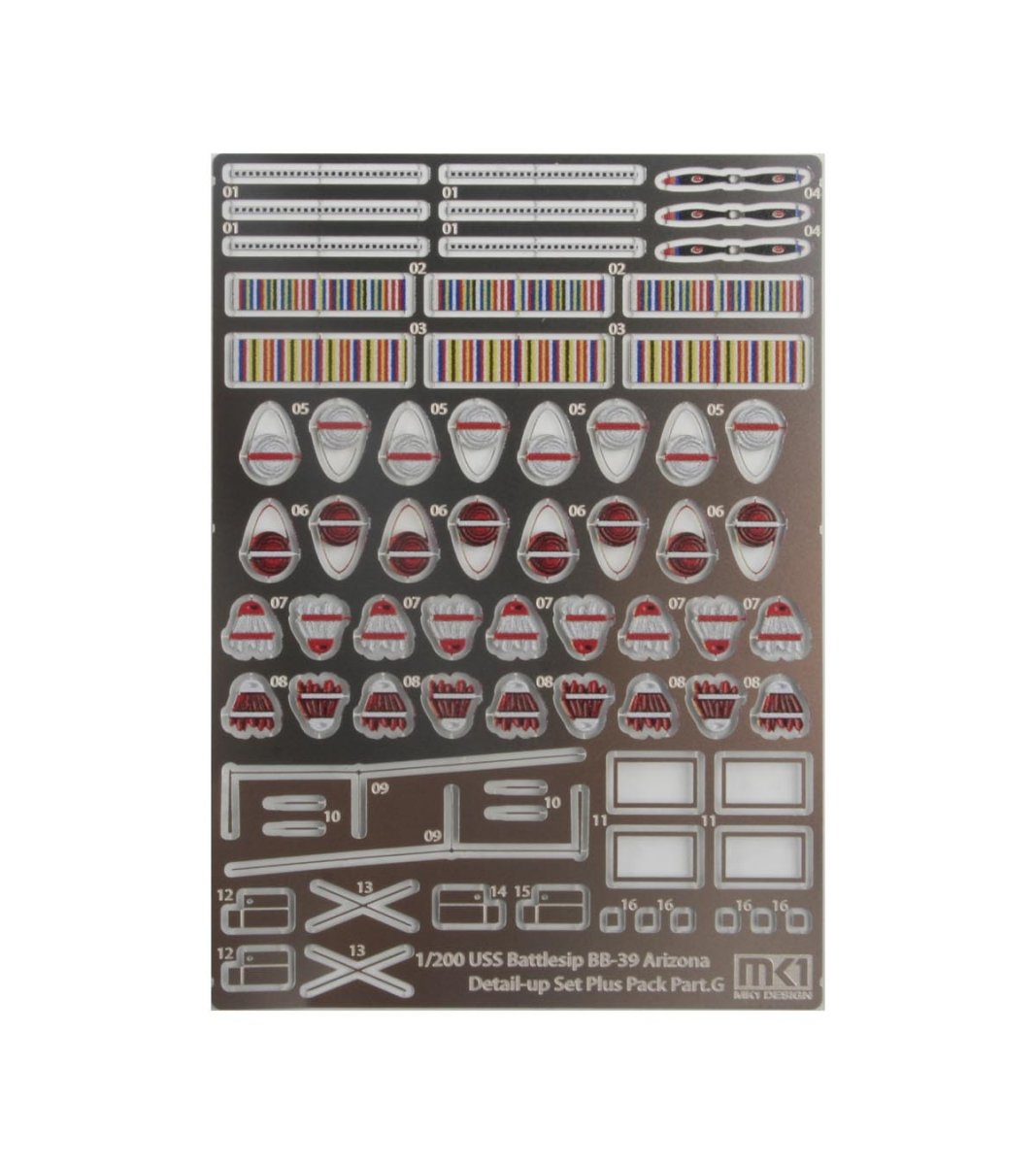MK1 Design MS-20017 USS BB-39 ARIZONA PLUS PACK 1/200 – image 30