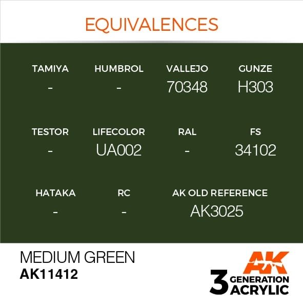 AK Interactive AK11412 Medium Green 17ml – Bild 3