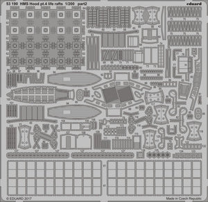 Eduard 53190 HMS Hood pt. 4 life rafts TRUMPETER 1/200