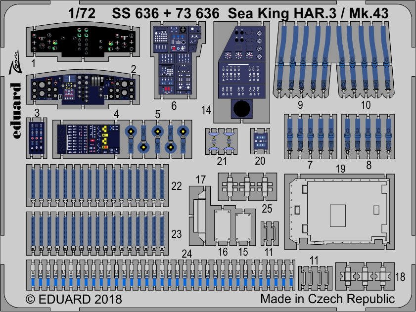 Eduard 73636 Sea King HAR.3 / Mk.43 interior AIRFIX 1/72
