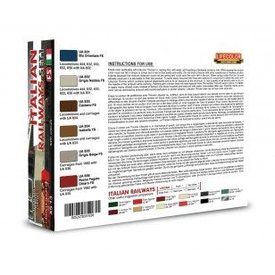 Coffret de peinture acrylique Lifecolor XS13 Chemins de fer italiens, lot de 1 (6 x 22 ml) – image 2