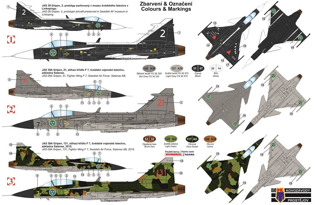 Kovozavody Prostejov KPM0162 JAS-39 Gripen “In Swedish service” 1/72 – immagine 2