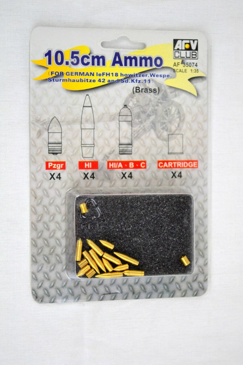 AFV Club 35074 10.5cm Ammo for Wespe 1/35