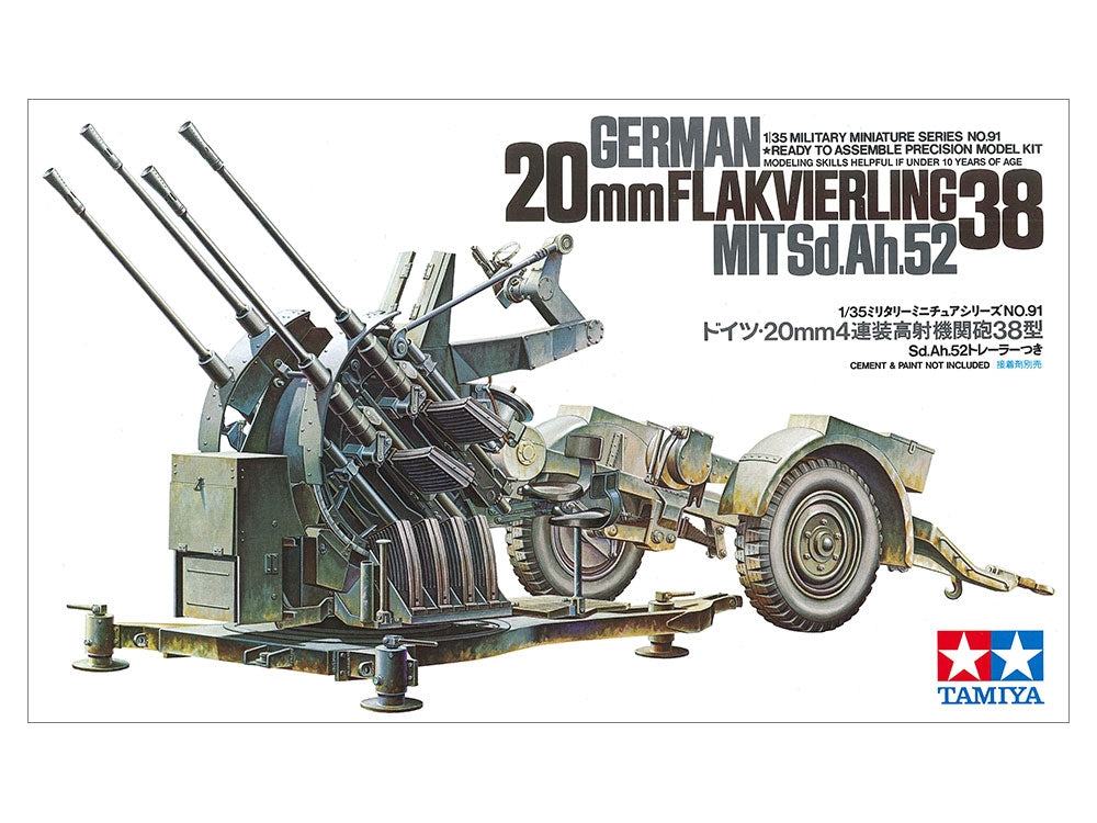 Tamiya 35091 20mm Flakvierling 38 MITSd.Ah.52 1/35 – Bild 2