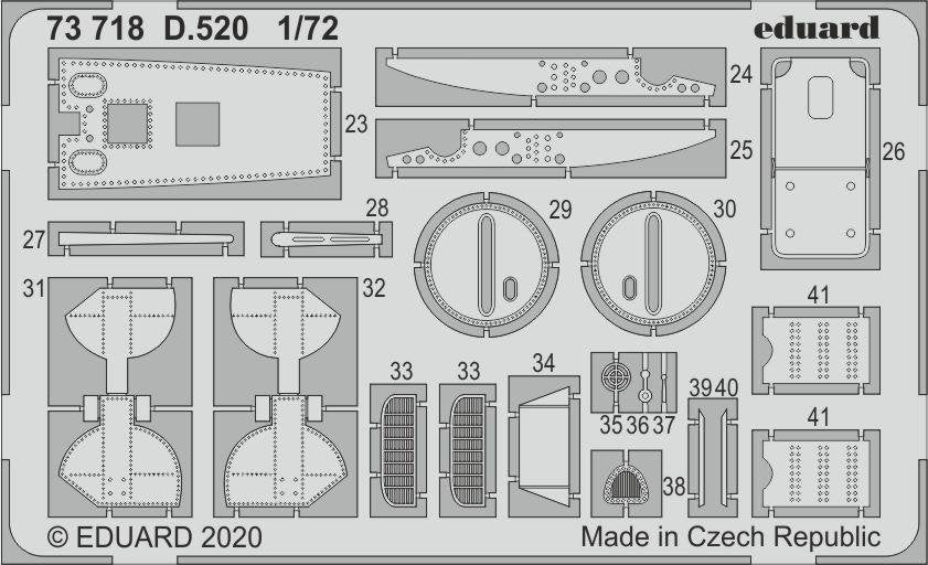 Eduard 73718 D.520 1/72 HOBBY 2000, HASEGAWA – obrázek 2
