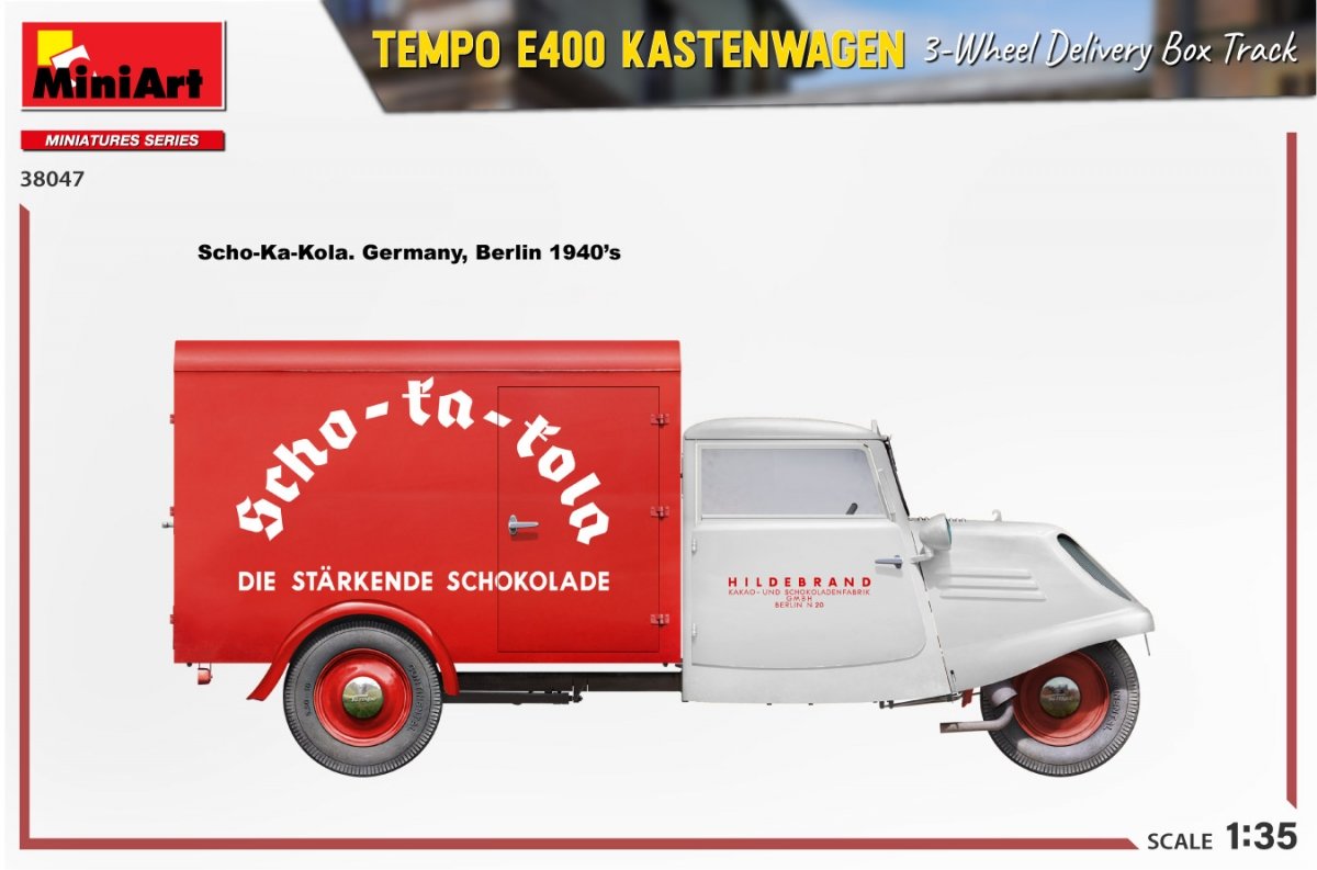 MiniArt 38047 TEMPO E400 KASTENWAGEN 3-WHEEL DELIVERY BOX TRACK 1/35 – image 17