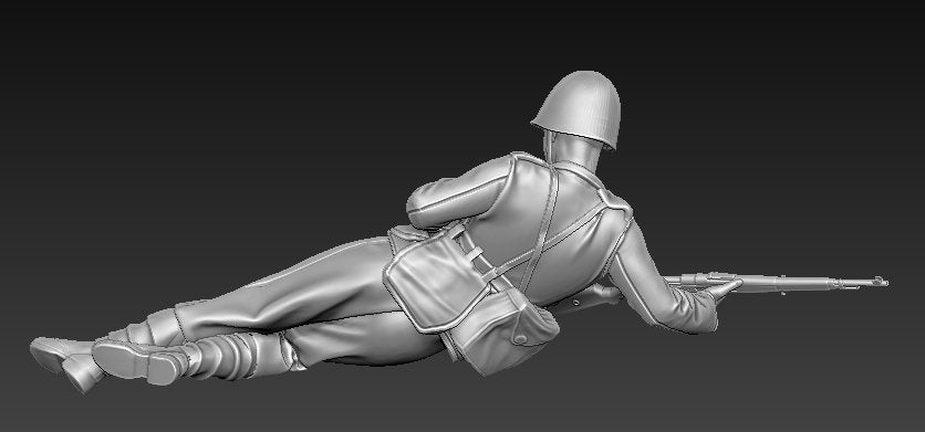 Glowel Miniatures 35909 Polish Infantry Lying (2 Figures, 3D Printed) 1/35 – Bild 4