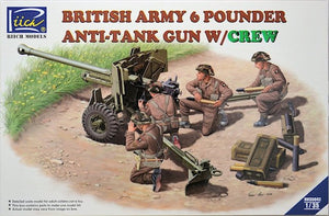 Riich Models RV35042 British Army 6 Pounder Anti-Tank Gun w/Crew 1/35