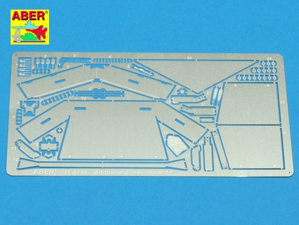 Aber 35A100 Adittional armor for US Tank Destroyer M10 (1/35)