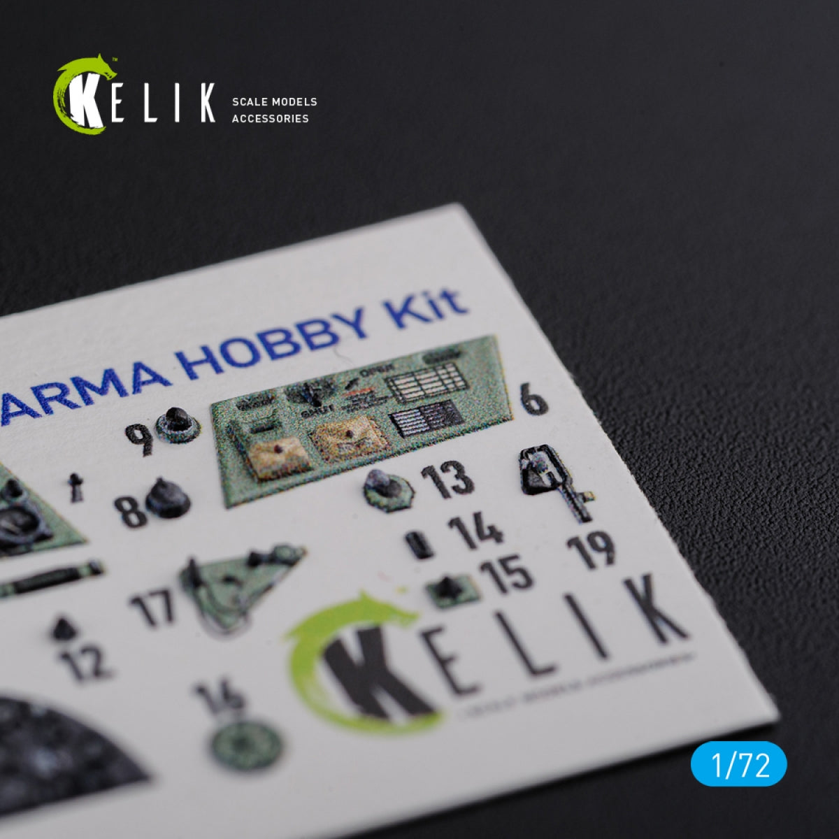 KELIK K72114 Hurricane Mk IIC interior 3D decals for Arma Hobby kit 1/72 – immagine 3