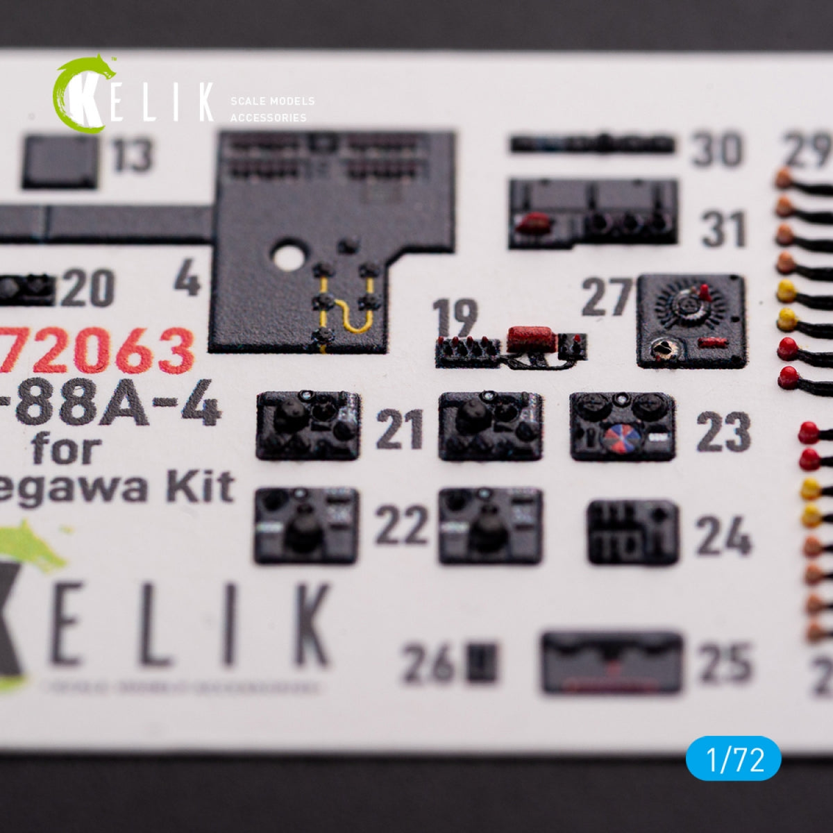 KELIK K72063 Junkers JU 88 A-4 interior 3D decals for Hasegawa kit 1/72 – zdjęcie 6