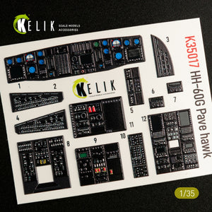 KELIK K35017 HH-60G PAVE HAWK INTERIOR 3D DECALS FOR KITTY HAWK KIT 1/35 – Bild 3