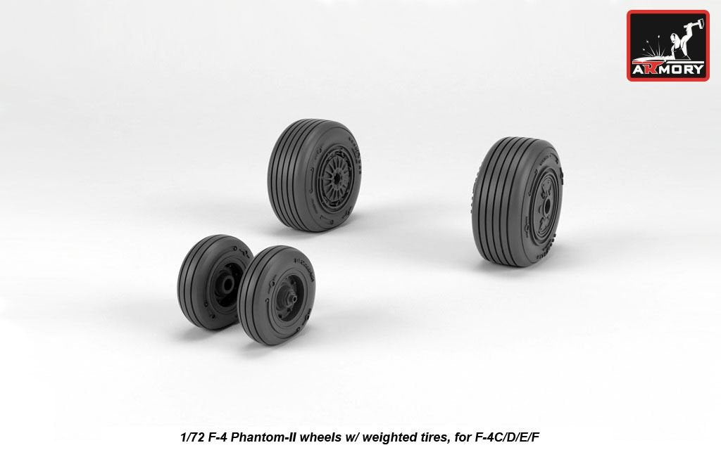 Armory Models AW72329 F-4 Phantom-II wheels w/ weighted tires, mid 1/72 – image 4