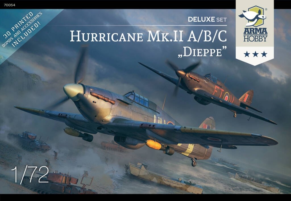 Arma Hobby 70054 Hurricane MkII A/B/C/ "Dieppe" Delux Set 1/72