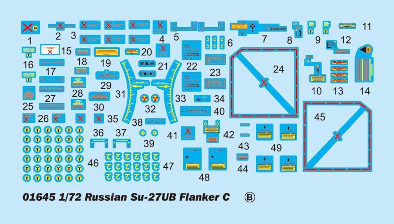 Trumpeter 01645 Russian Su-27UB Flanker C Fighter (1/72) – Bild 7