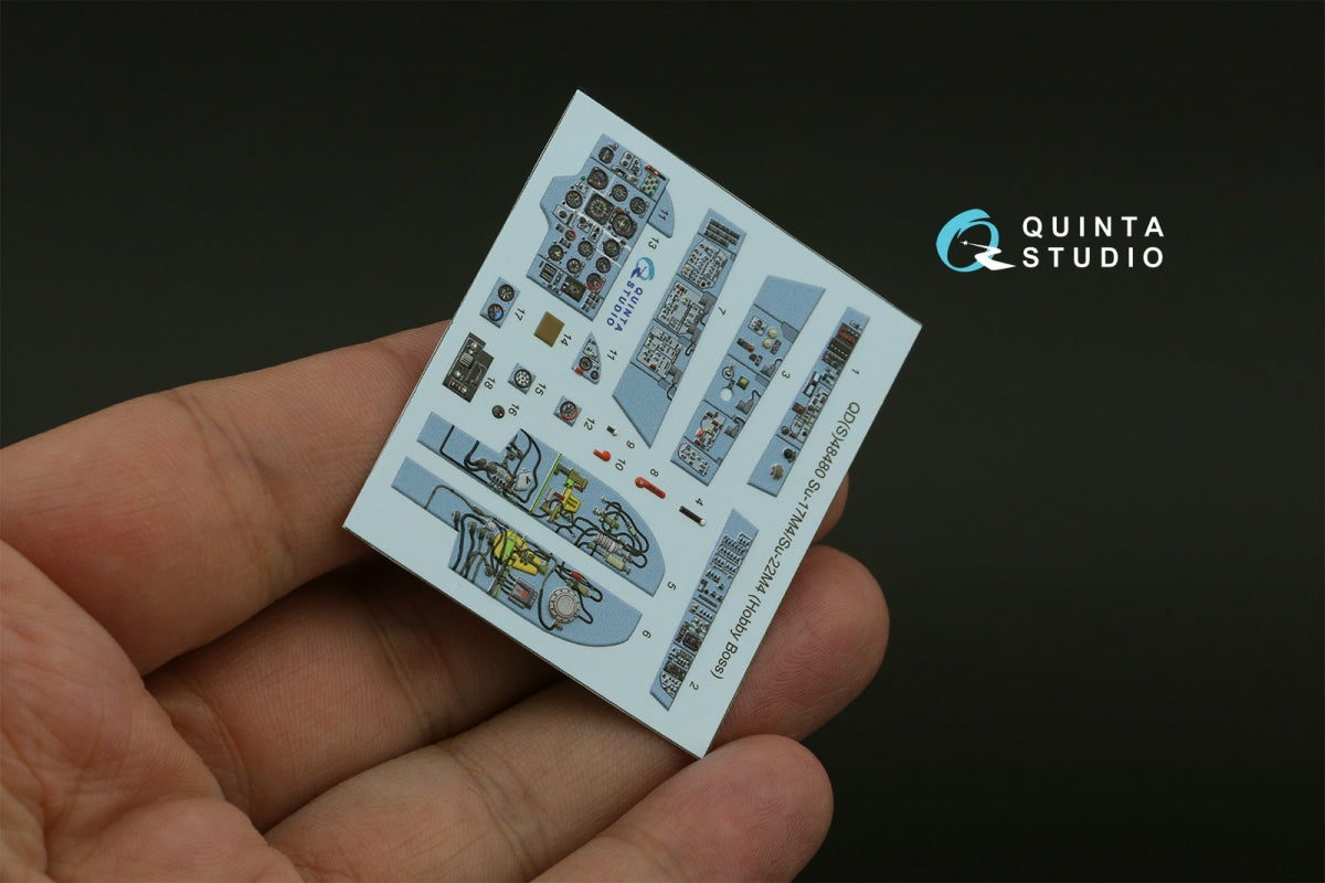 Quinta Studio QD+48480 Su-17M4/Su-22M4 3D-Printed &amp;amp; colored Interior on decal paper (Hobby Boss) (with 3D-printed resin parts) 1/48 – image 4