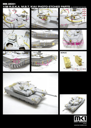 MK1 Design MM-35001 ROKA K1A1 DETAIL-UP ETCHED PARTS 1/35 – image 2