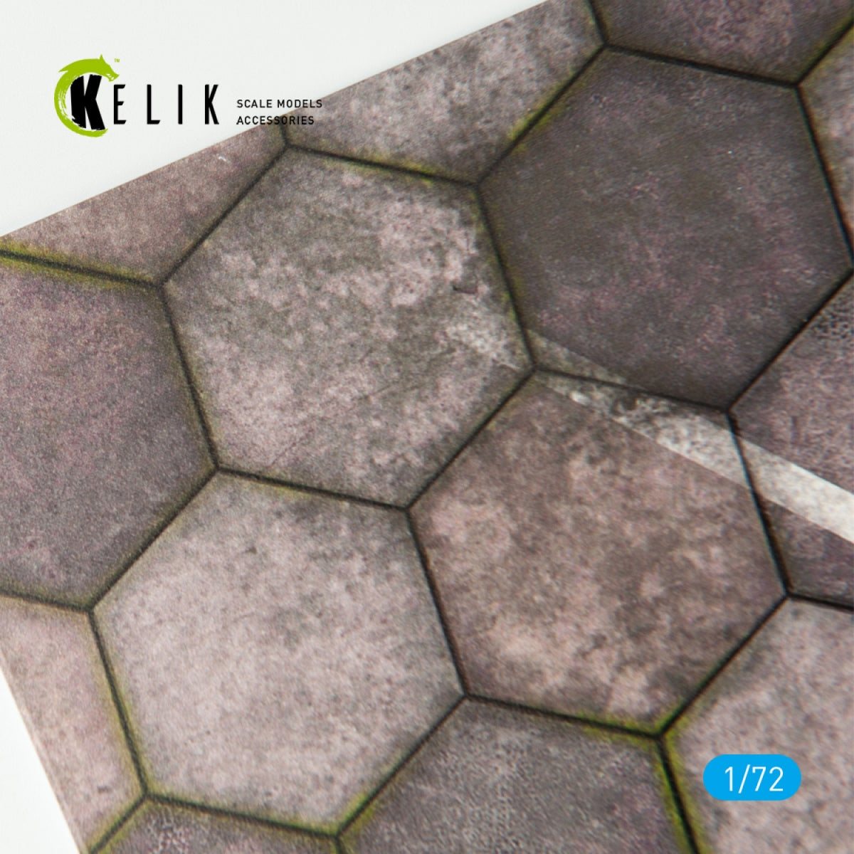 KELIK KS72004 HEXAGONNAL CONCRETE PLATES FOR AIRCRAFT AND HELICOPTERS BASE - ACRYLIC 3 MM (280 X 180 MM) 1/72 – image 3