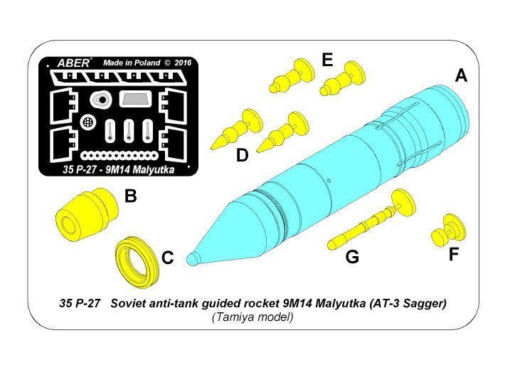 Aber 35P-27 Soviet anti-tank guided rocket 9M14 Malyutka (AT-3 Sagger) – image 7