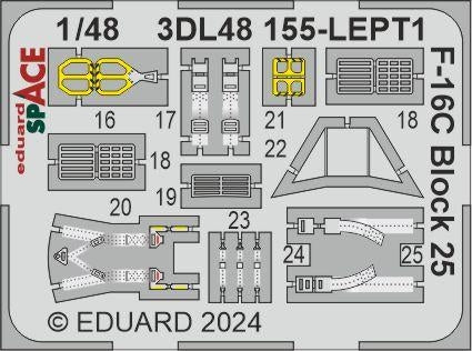 Eduard 3DL48155 F-16C Block 25 SPACE TAMIYA 1/48 – Bild 4