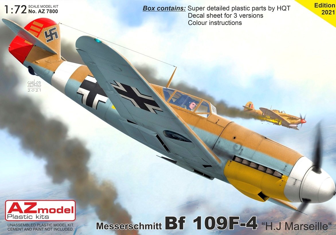 AZ Model AZ7800 Bf 109F-4 “HJMarseille” 1/72