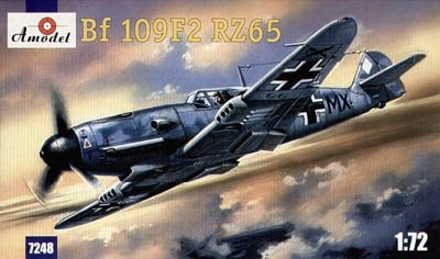 Maquette A-Model 07248 Messerschmitt Bf-109F2 RZ65 Chasseur allemand de la Seconde Guerre mondiale, échelle 1/72
