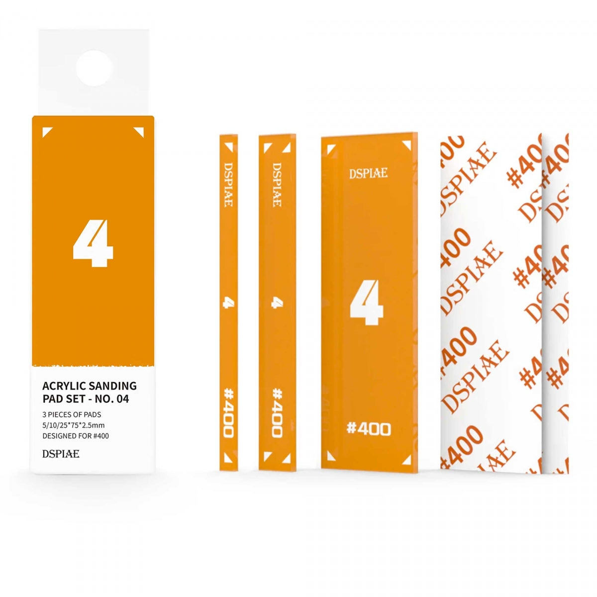 DSPIAE PT-SP04 Acrylic Sanding #400 Pad Set 3 pcs