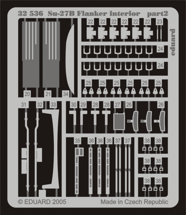 Eduard 32536 Su-27 Flanker B interior 1/32 TRUMPETER – image 2