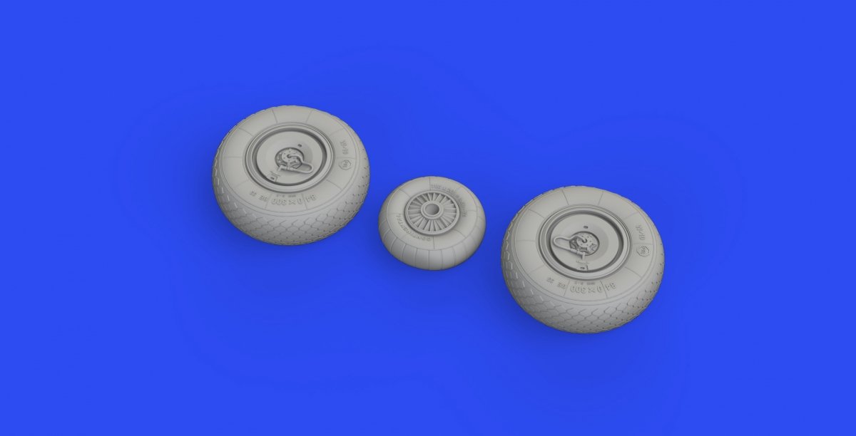 Eduard 648687 Ar 234B wheels HOBBY 2000, HASEGAWA 1/48 – Bild 3