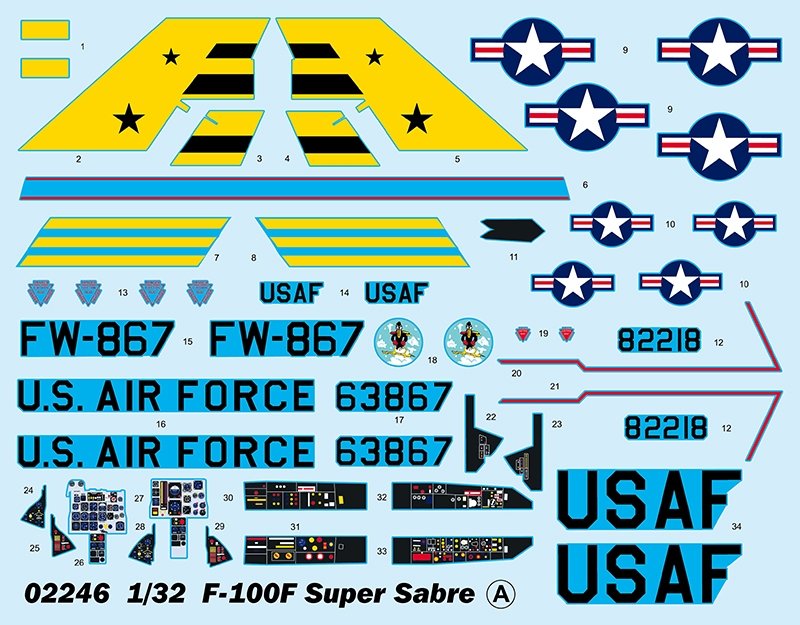 Trumpeter 02246 F-100F Super Saber 1/32 – Bild 21