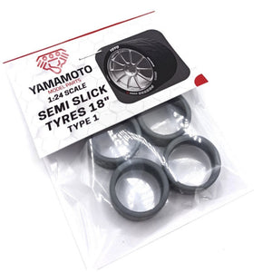 Yamamoto YMPRIM19 Semi Slick Tires 18&amp;quot; Type 1 1/24