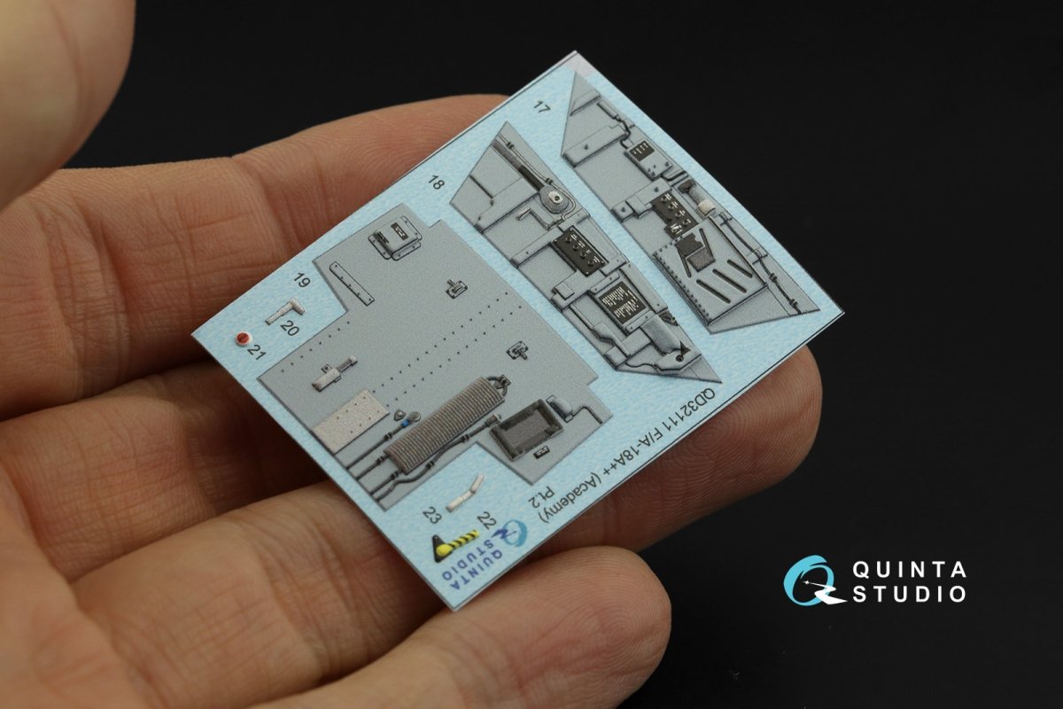 Quinta Studio QD32111 F/A-18A++ 3D-Printed &amp;amp; colored Interior on decal paper (Academy) 1/32 – image 5