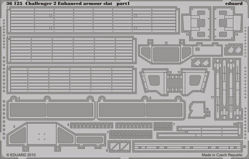 Eduard 36125 Challenger 2 Enhanced armor slat 1/35 Trumpeter