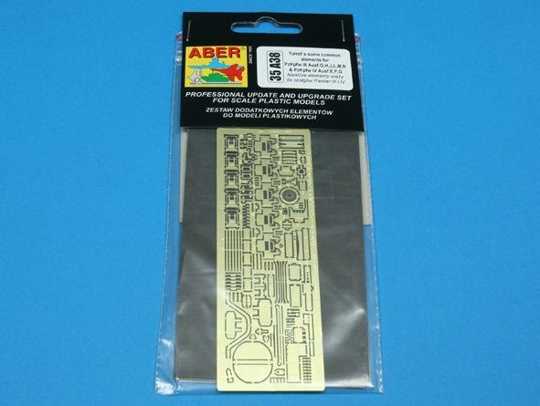 Aber 35A038 Common parts for Pz.III G,H,J,L,M,N and Pz.IV E,F,G turrets (1/35) – obrázek 3