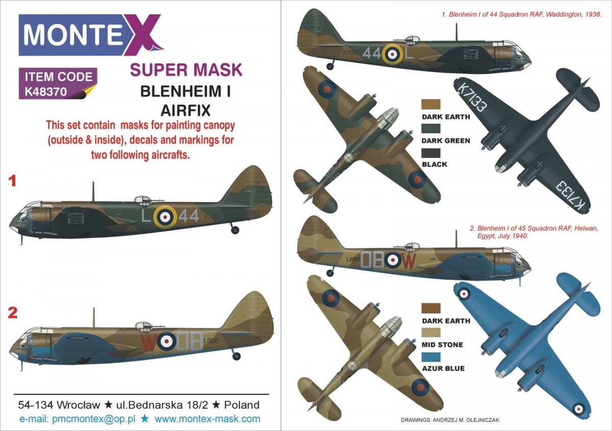 Montex K48370 BLENHEIM I (UK) 1/48
