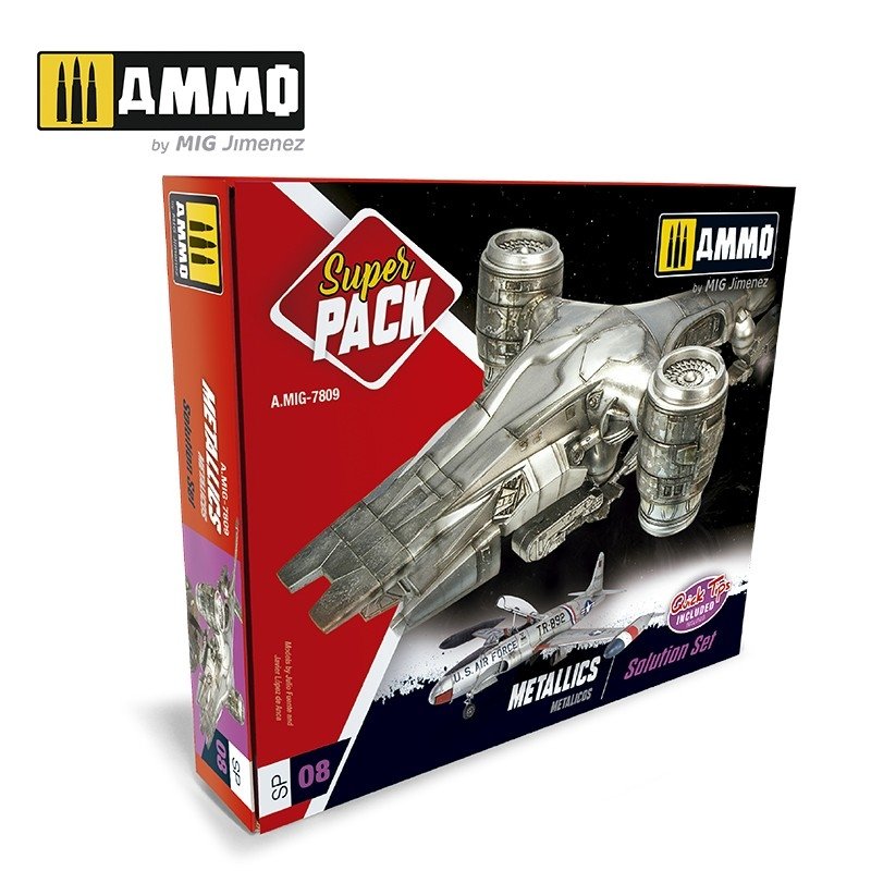 Munitions de Mig Jimenez 7809 SUPER PACK MÉTALLIQUES