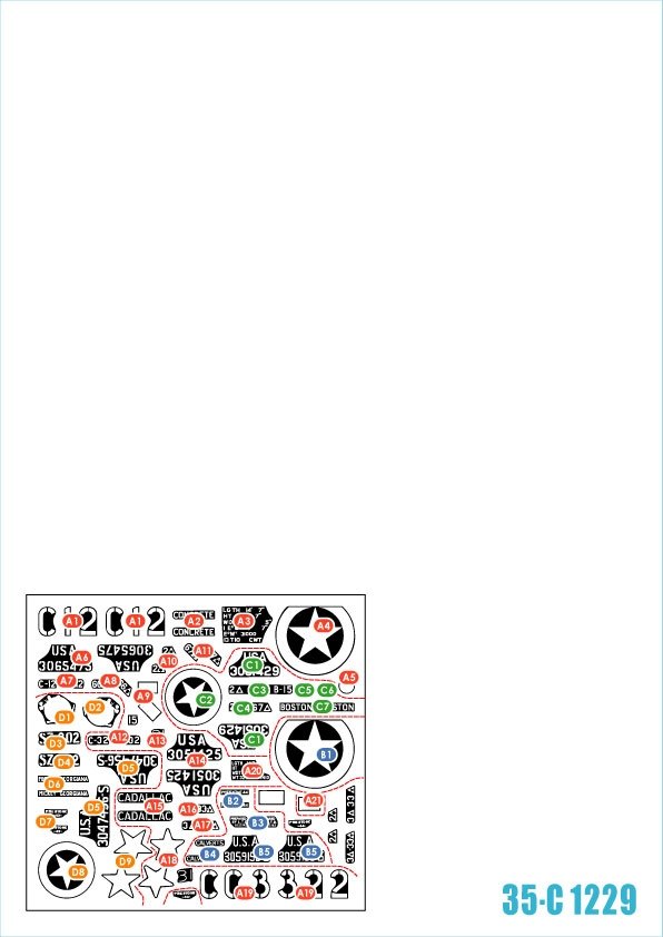 Star Decals 35-C1229 US M5A1 Stuart 1/35 – zdjęcie 2