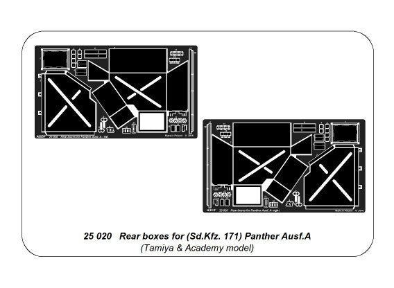 Aber 25020 Rear boxes for (Sd.Kfz. 171) Panther Ausf.A 1/25 – image 12