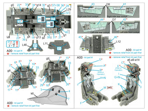 Quinta Studio QD48404 F-14B 3D-Printed &amp;amp; colored Interior on decal paper (GWH) 1/48 – Bild 2
