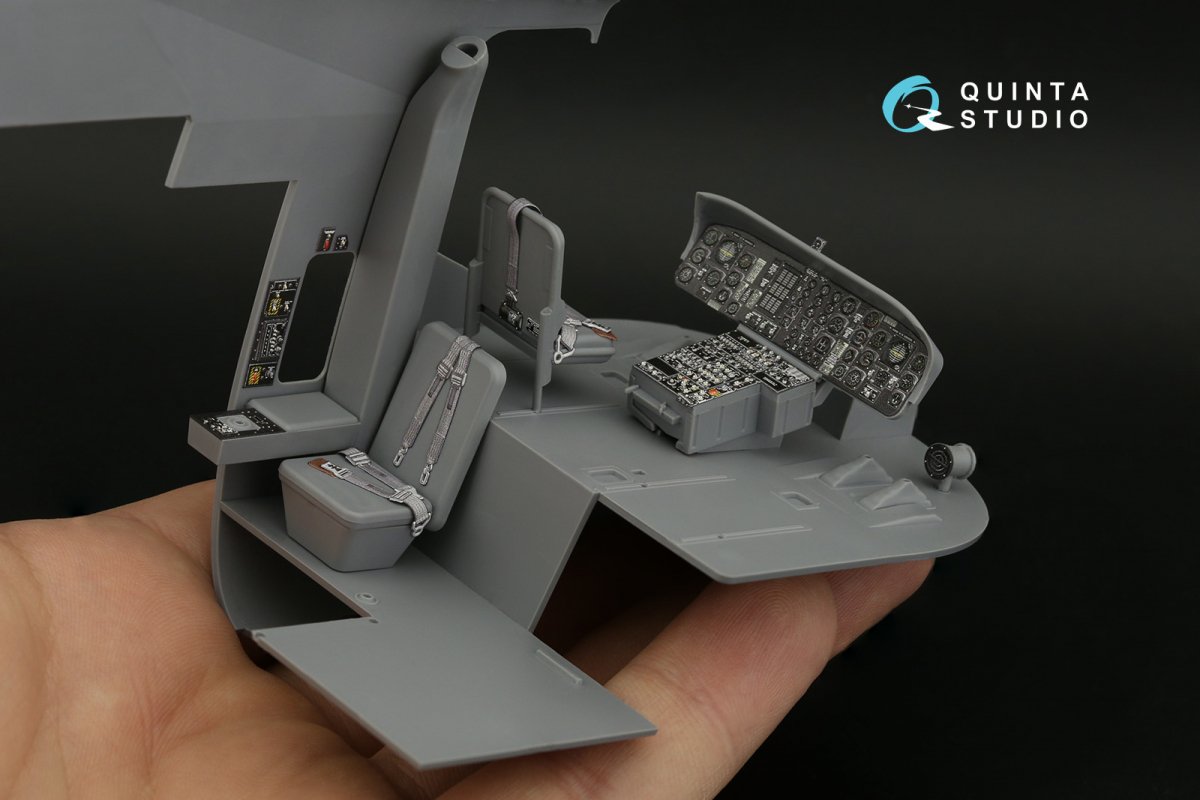 Quinta Studio QD35100 CH-54A 3D-Printed &amp;amp; colored Interior on decal paper (ICM) 1/35 – obrázek 6