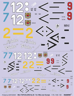 Kagero 15035 Fw 190s over Europe Part I (decals) EN/PL – Bild 6