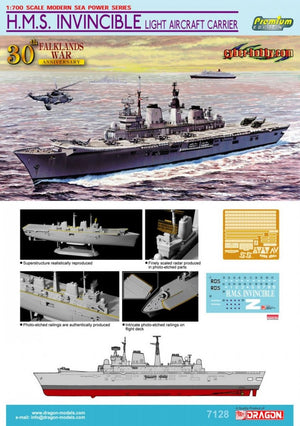 Dragon 7128 HMS Invincible Light Aircraft Carrier (Falklands War 30th Anniversary) 1/700 – image 3