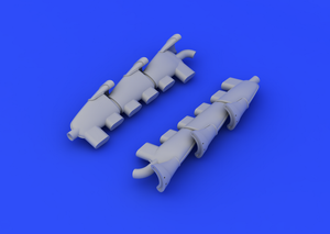 Eduard 648182 Spitfire Mk. V exhaust stacks fishtail 1/48 (AIRFIX) – obrázek 3