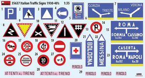 MiniArt 35637 ITALIAN TRAFFIC SIGNS 1930-40&amp;#39;s 1/35
