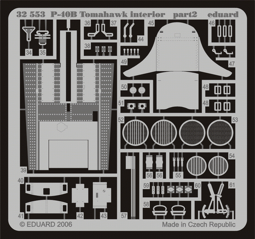 Eduard 32553 P-40B interior 1/32 TRUMPETER – Bild 2