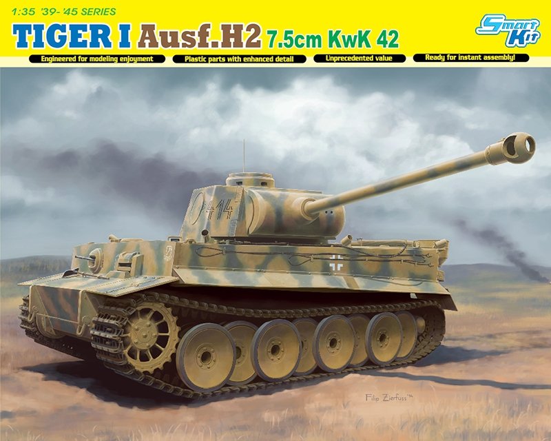 Dragon 6683 TIGER I Ausf.H2 7.5cm KwK 42 1/35