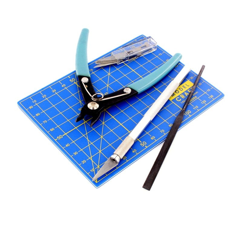 Ensemble d'outils de modélisme plastique Modelcraft PTK1009, 9 pièces